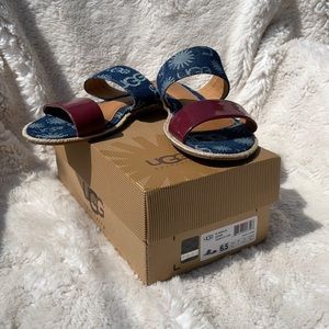 🌟 100% Authentic Ugg Australia Amalia Denim Sandal 🌟 New in Box 🌟